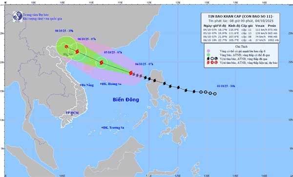 Ứng phó bão số 11: Triển khai đồng bộ các biện pháp ứng phó hình thái thiên tai kép (bão chồng bão, lũ chồng lũ)