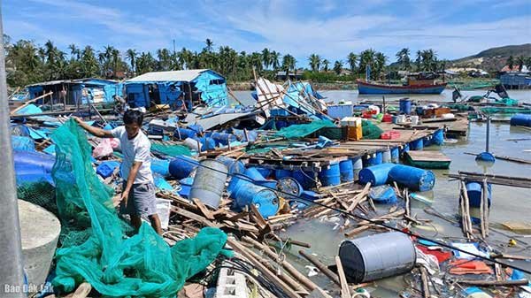 Đắk Lắk: Tan hoang làng chài ven đầm Cù Mông sau bão dữ